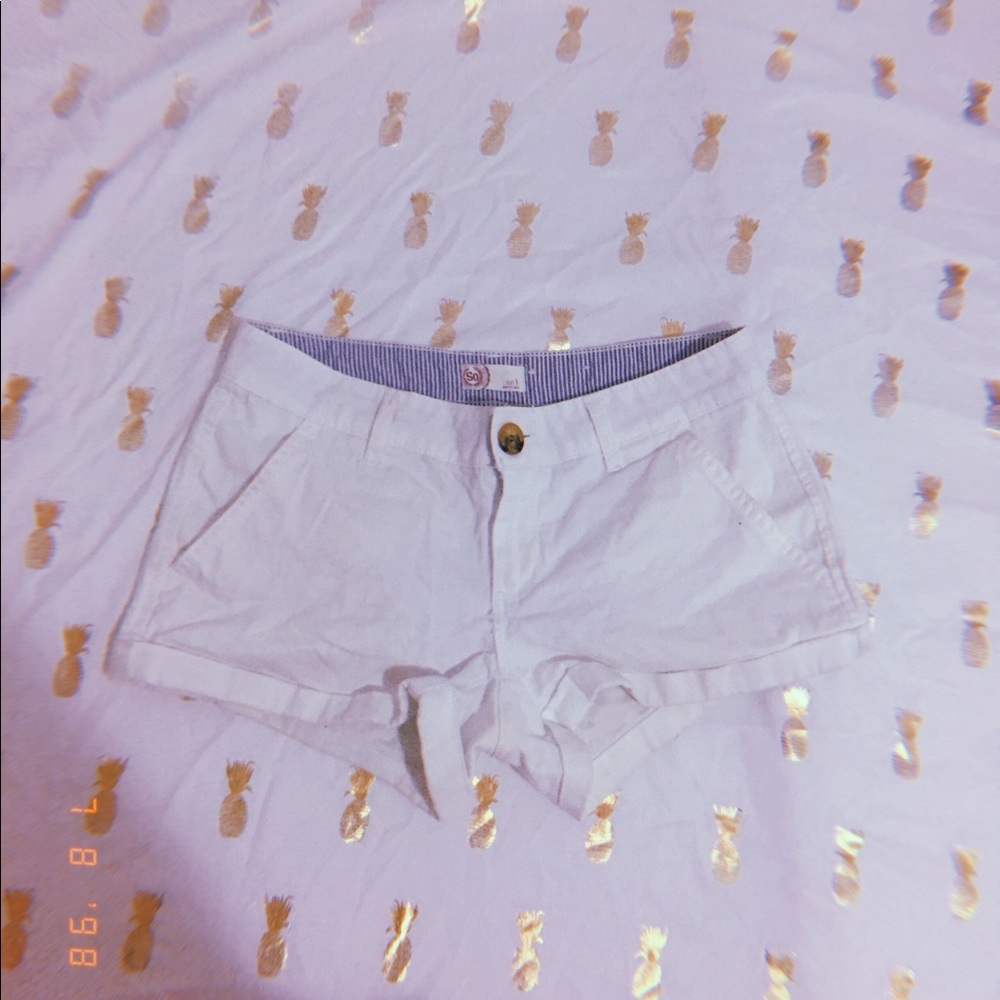 white shorty shorts